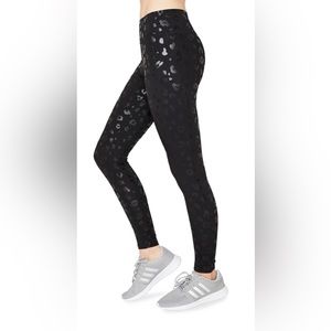 Black Cheetah Foil UpLift Leggings - S - Terez